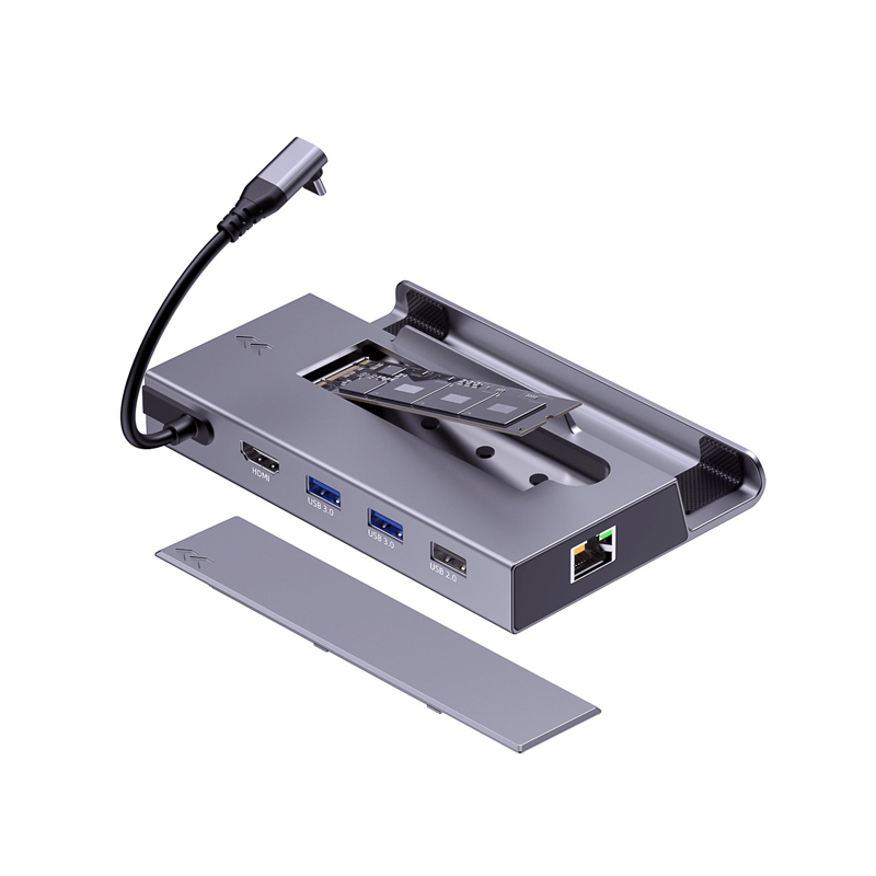 带M.2硬盘盒Type-c Hub扩展坞 Steam Deck、ROG掌机底座