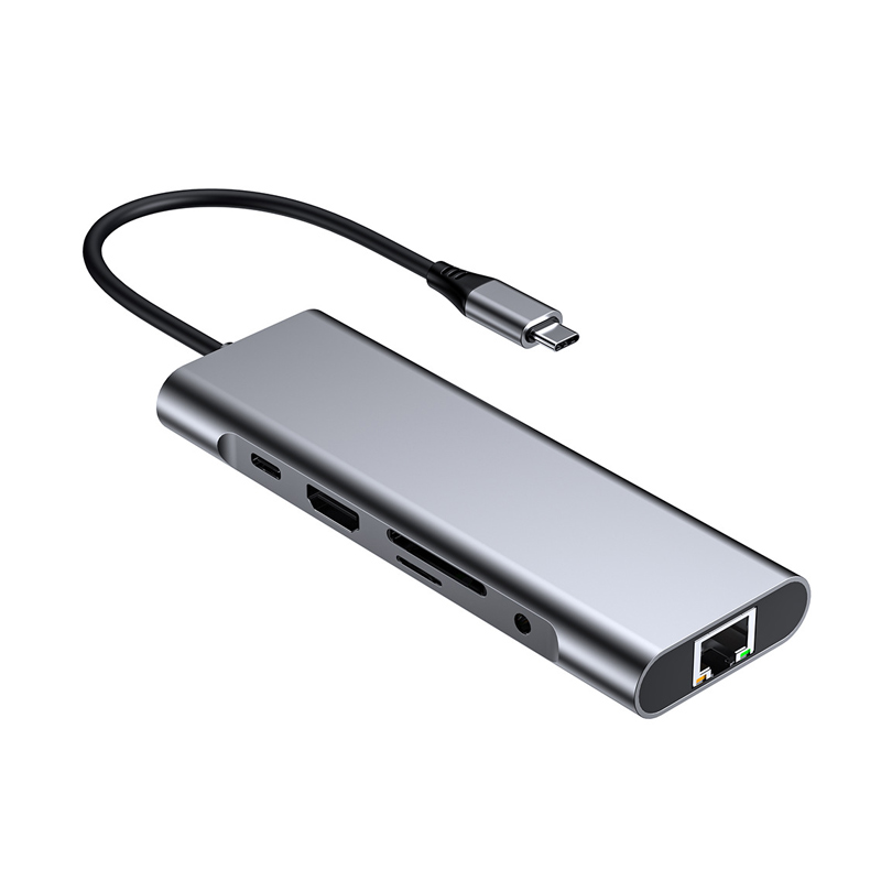 9合1拓展坞Type-C转USB3.0+HDMI+RJ45+P